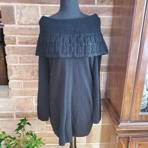 Elie Tahari Merino Wool Cable Knit Sweater Dress